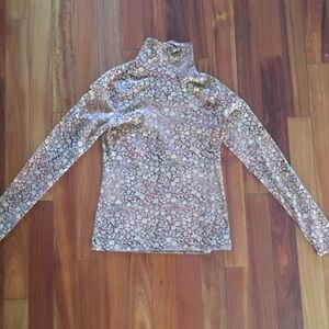 Elegant Floral High Neck Blouse